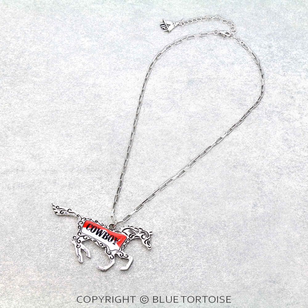 Western Cowboy Horse Necklace