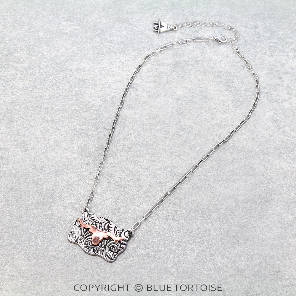 Western Steerhead Plate Necklace