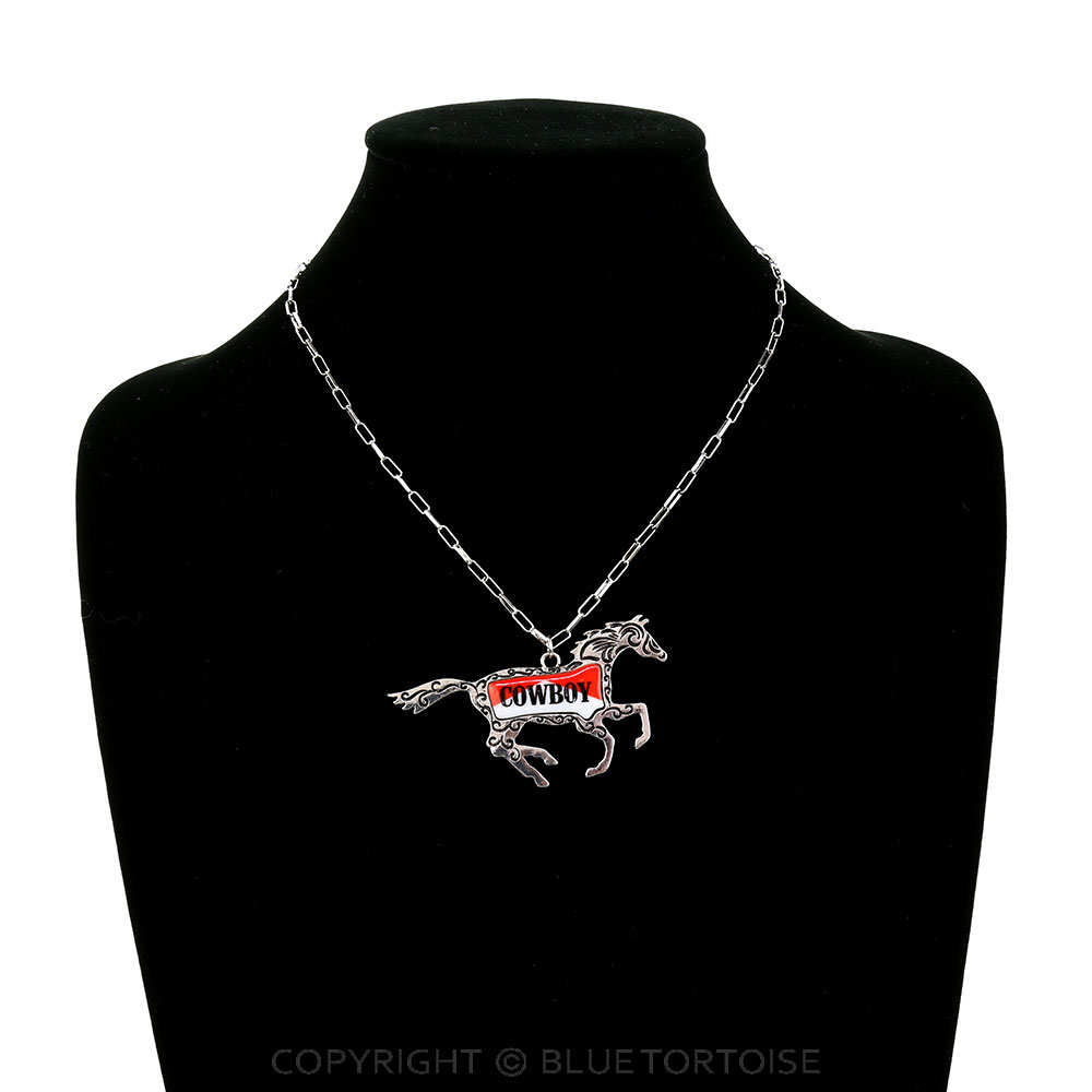 Western Cowboy Horse Necklace - Image 2
