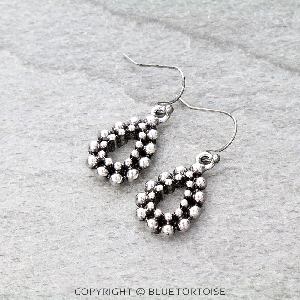 Western Ball TXR Teardrop Dangle Earrings
