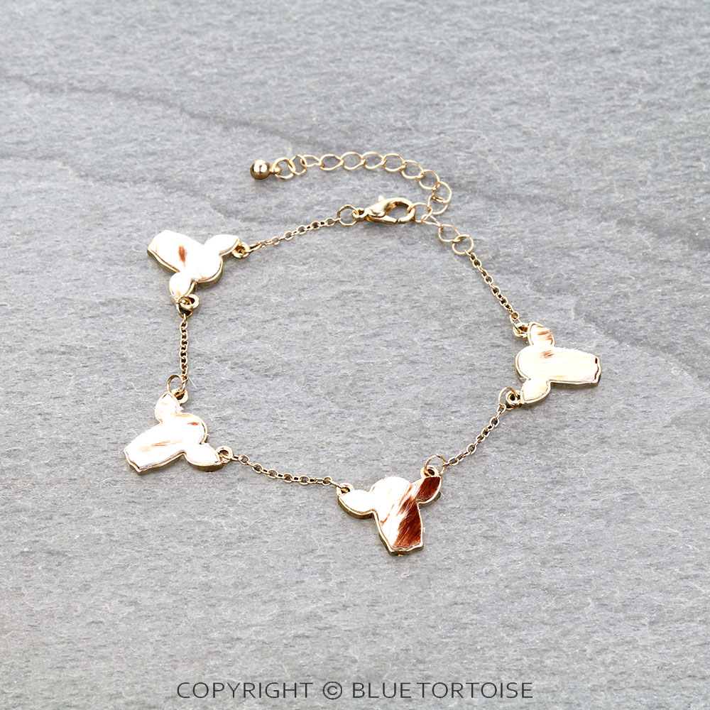 Cowhide Cow Head Link Bracelet
