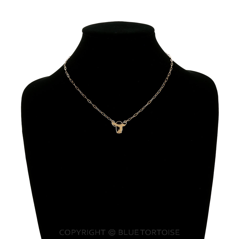 Leopard Cow Head Paper Link Chain Necklace - Image 2