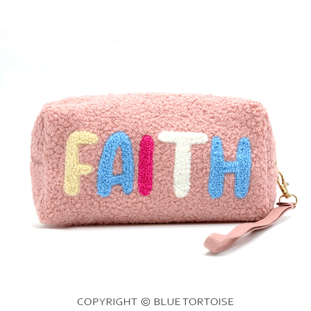 Faux Fur Faith Pouch with Wristlet