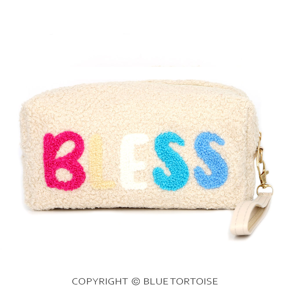 Faux Fur Bless Pouch with Wristlet