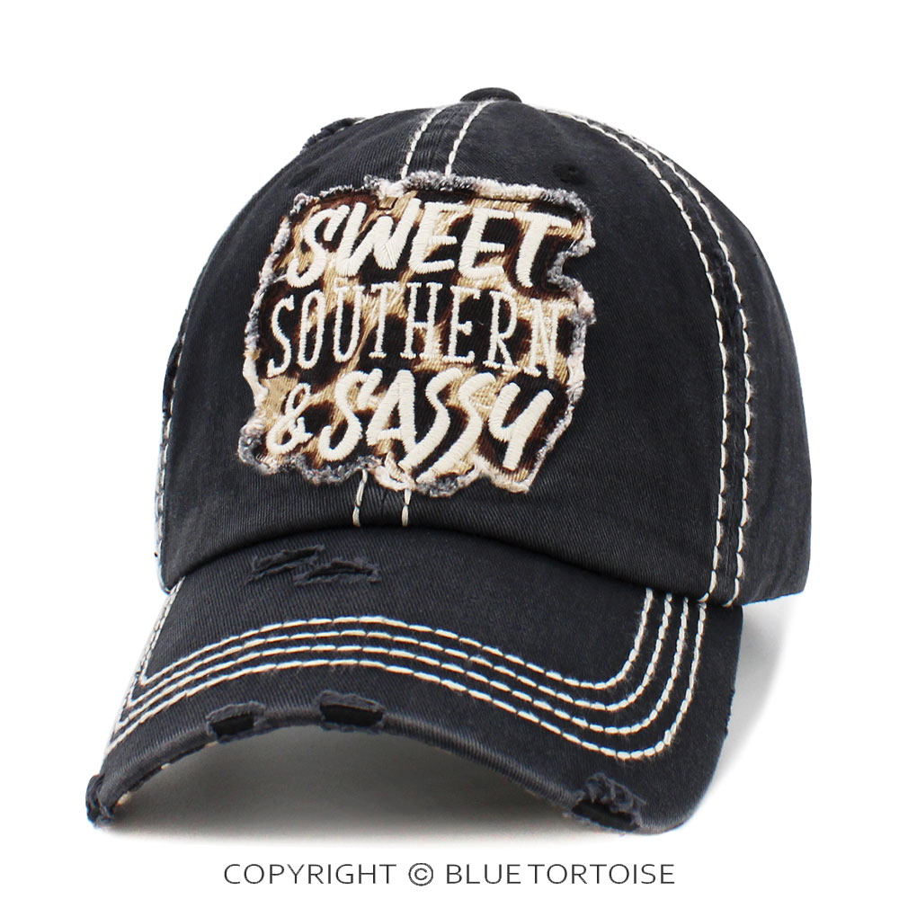 "Sweet Southern & Sassy" Washed Vintage Ballcap - Image 2