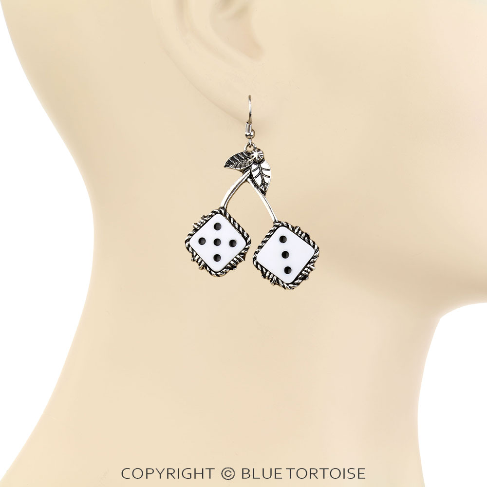 Cherry Dice Dangle Earrings - Image 2