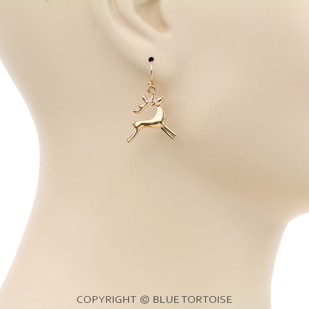Christmas Rudolph Dangle Earrings - Image 2