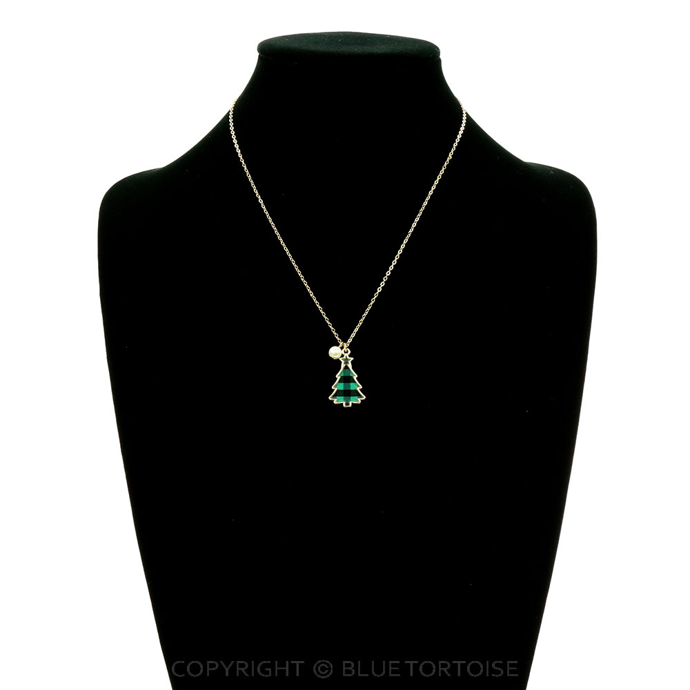 Christmas Tree Bubble Pendant Necklace - Image 2
