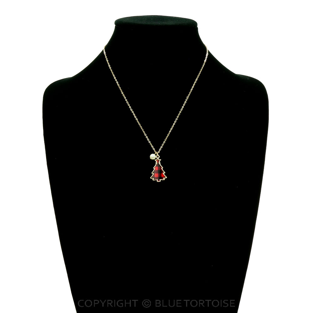 Christmas Tree Bubble Pendant Necklace - Image 2