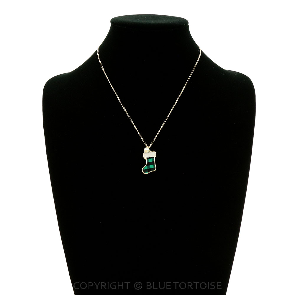 Christmas Stocking Bubble Pendant Necklace - Image 2