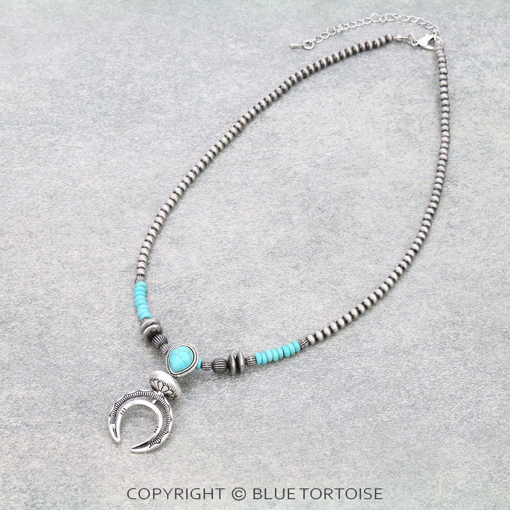 Western 3D Squash Blossom Pendant Necklace