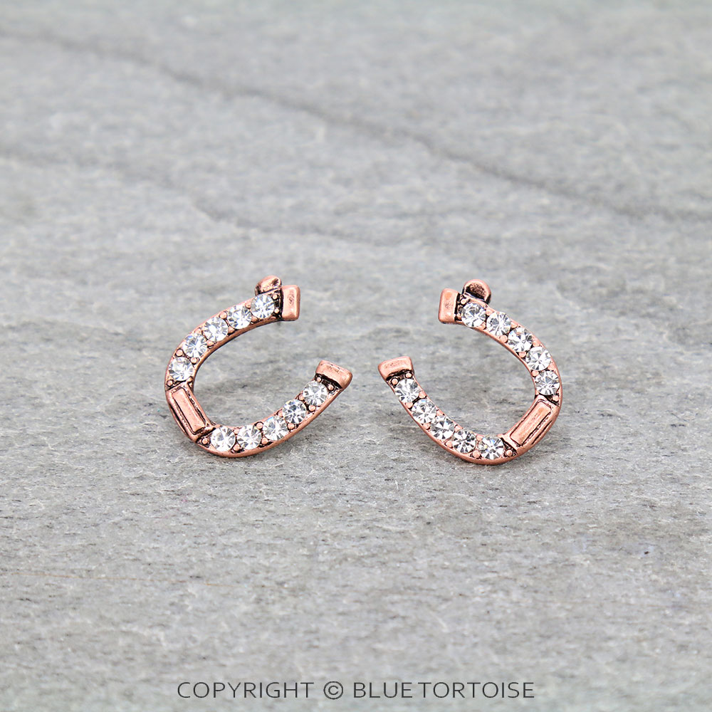 Western Horseshoe Stud Earrings