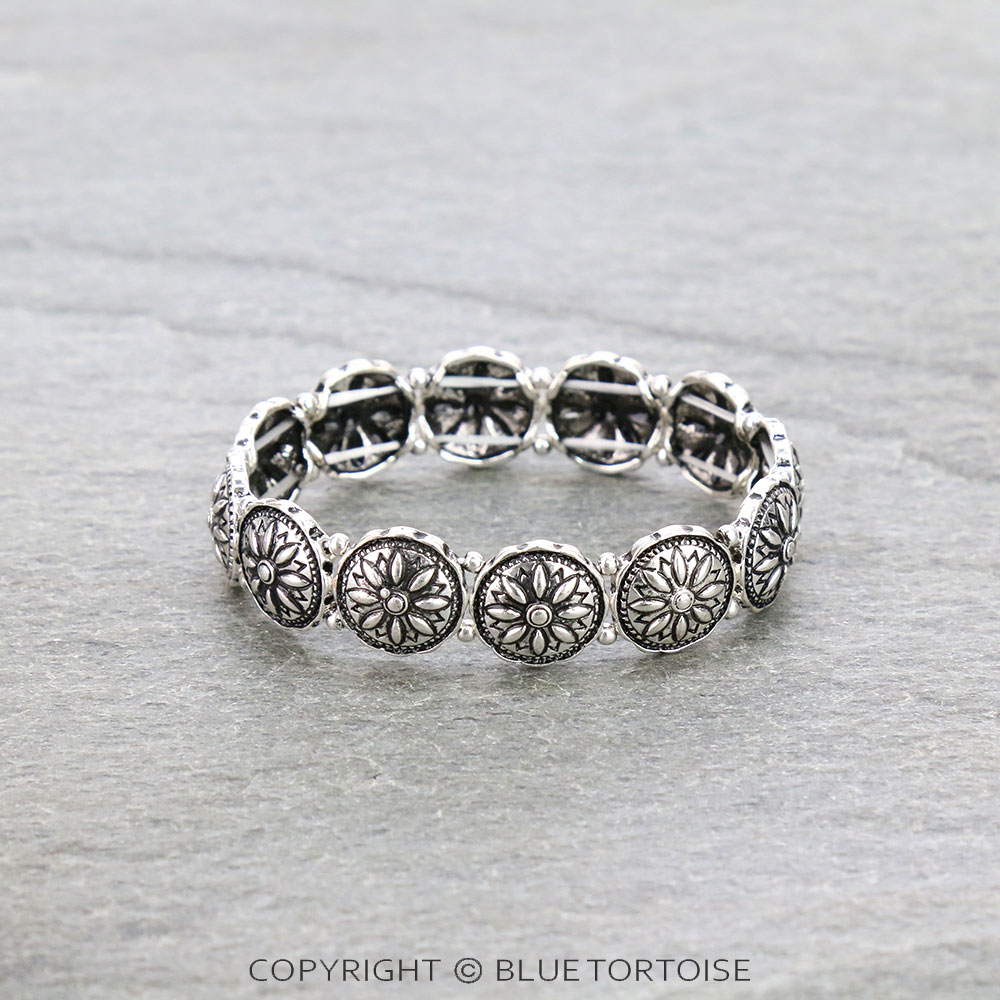 Western Concho Stretch Bracelet