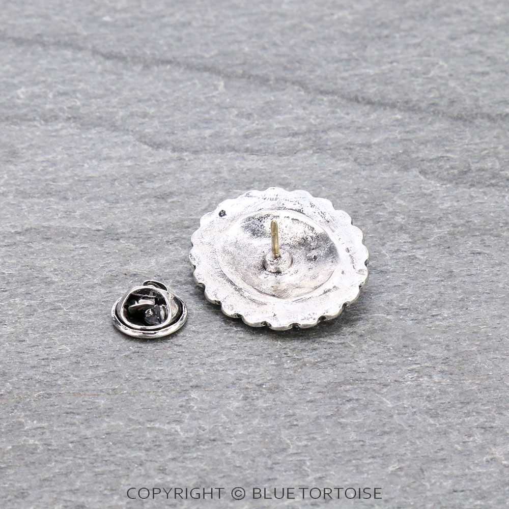 1.25" Concho Metal Hat Badge - Image 3