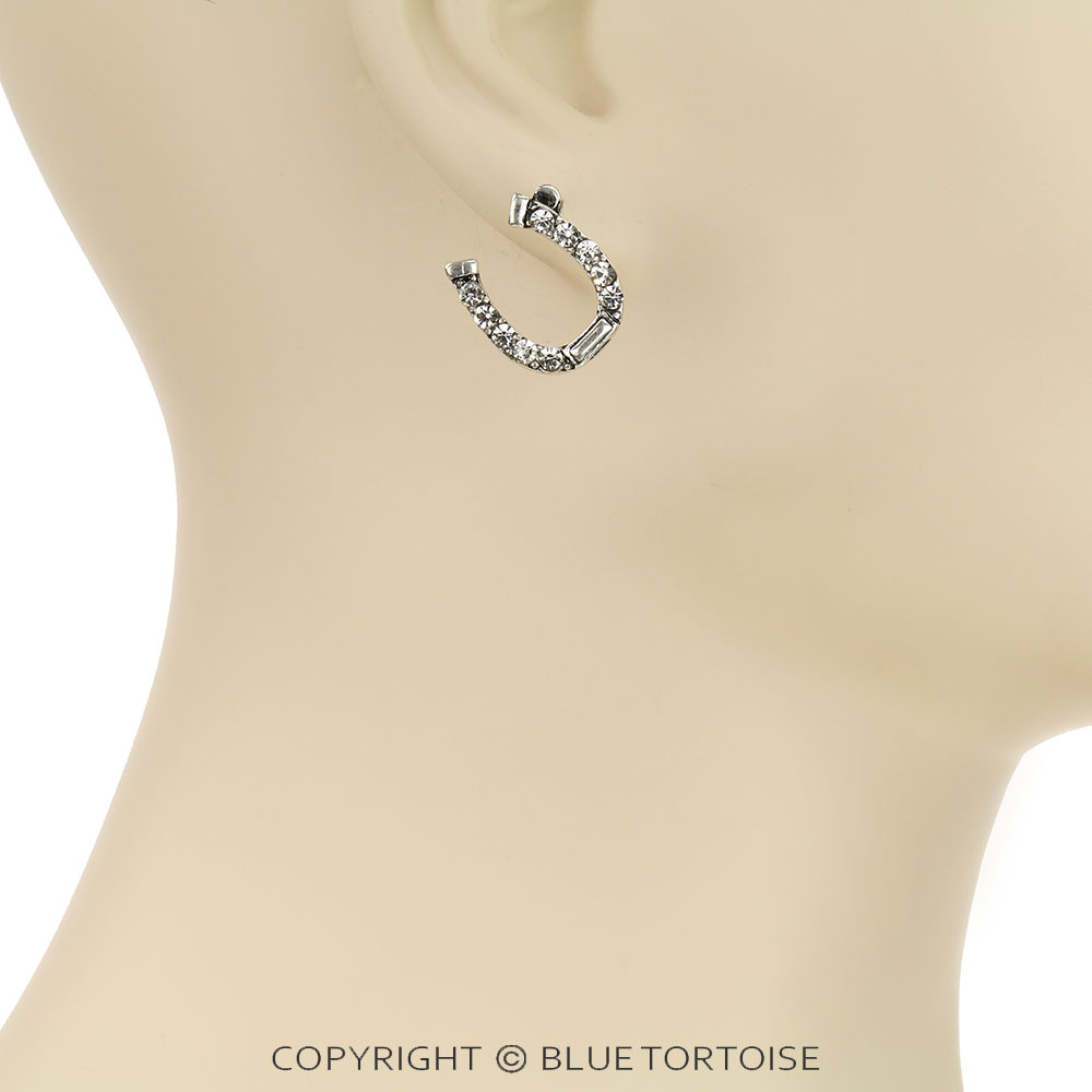 Western Horseshoe Stud Earrings - Image 2