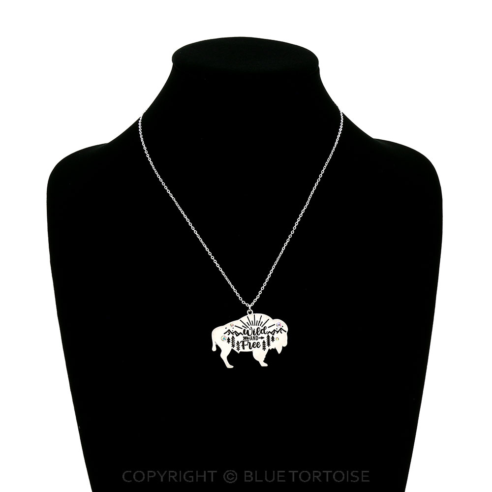 Western Buffalo Pendant Necklace - Image 2