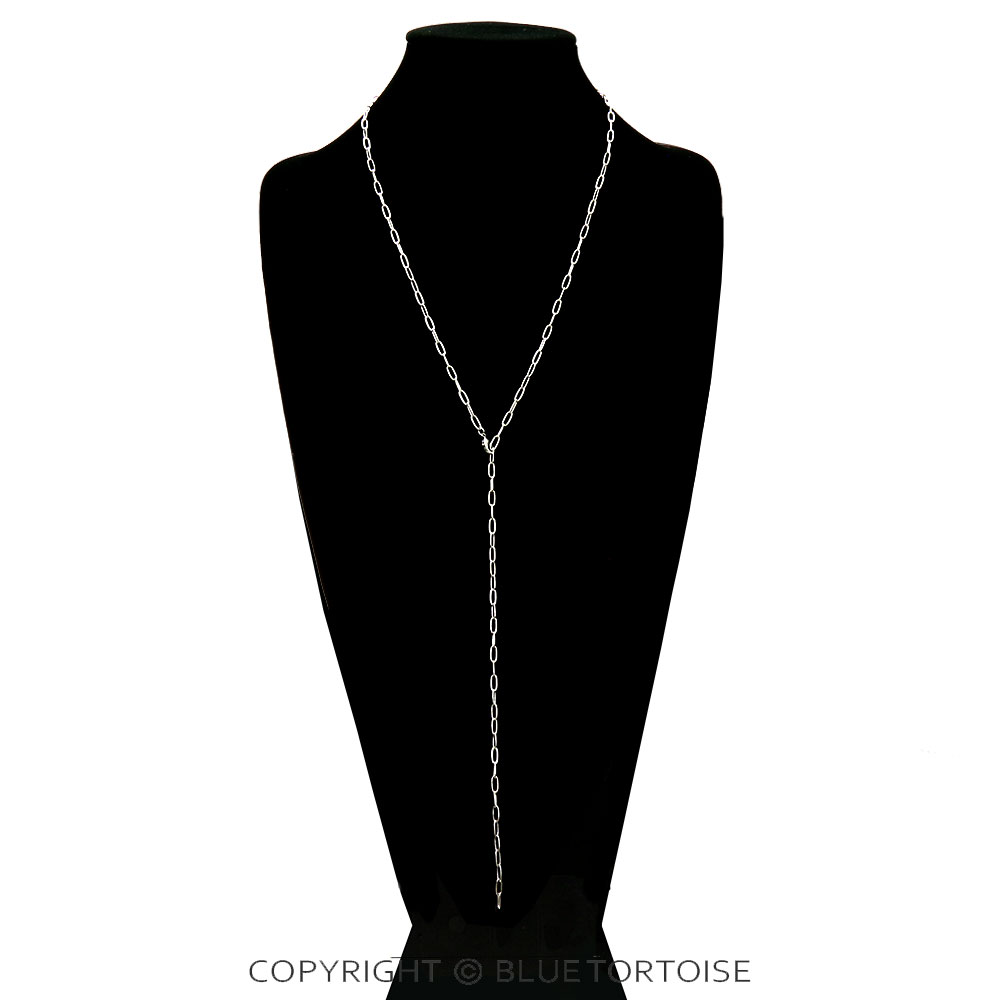 4mm Navajo Style Pearl & Chain 3Row Y Necklace - Image 4
