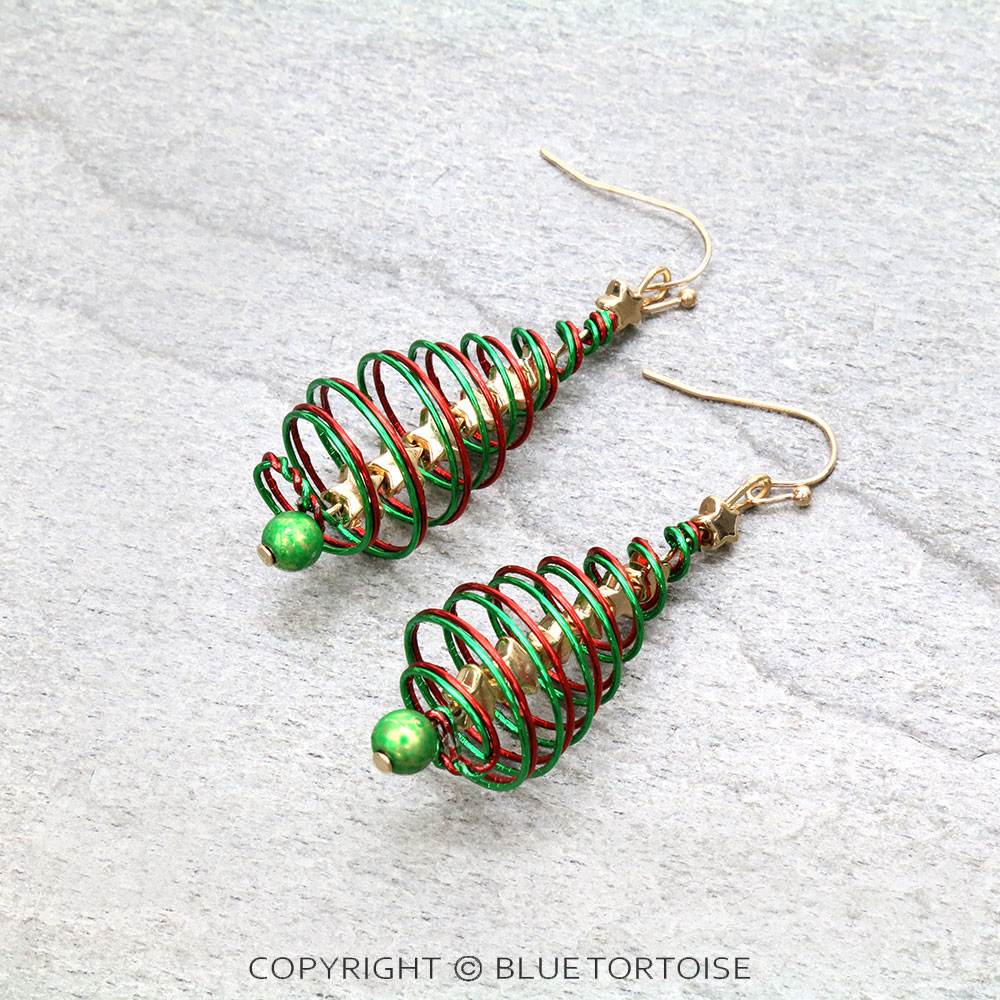 Christmas Tree Silhouette Dangle Earrings