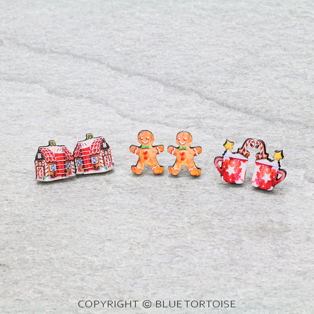 3 Pair Christmas Theme Earring Set