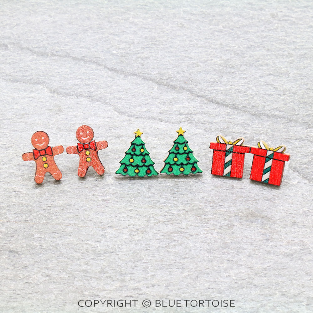 3 Pair Christmas Theme Earring Set