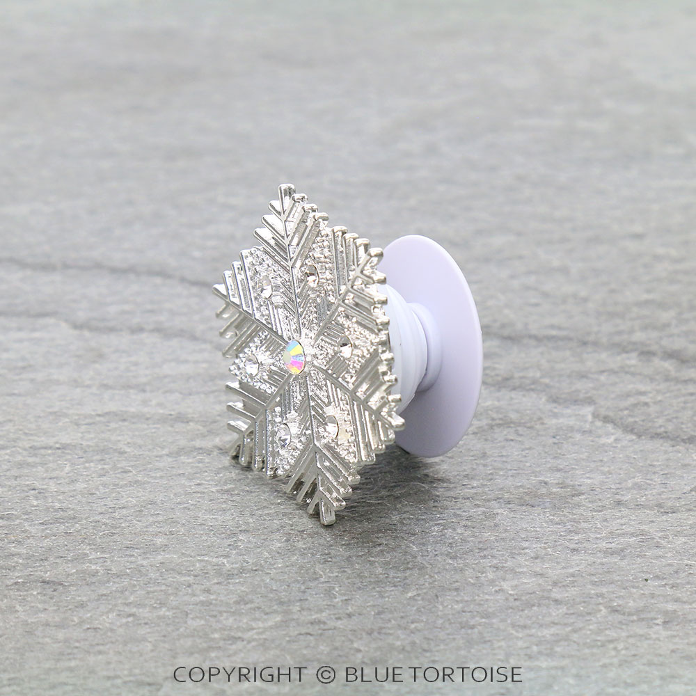 Christmas Snowflake Bubble Glass Top Phone Grip & Stand - Image 2
