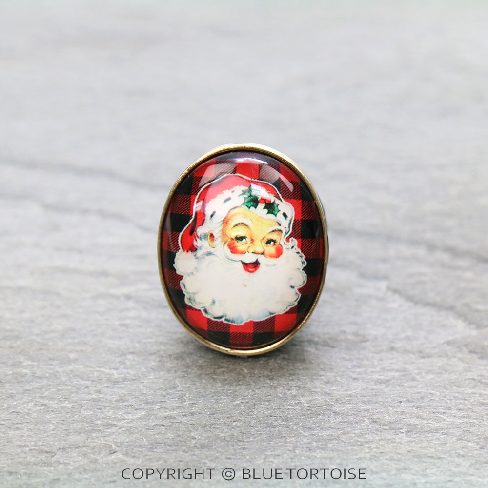 Christmas Santa Bubble Glass Top Phone Grip & Stand