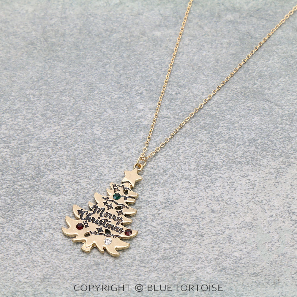Christmas Tree Pendant Necklace