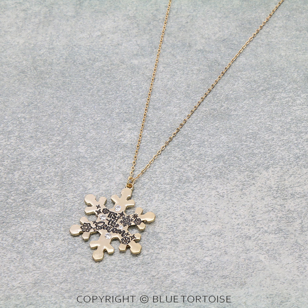 Christmas Snowflake Pendant Necklace