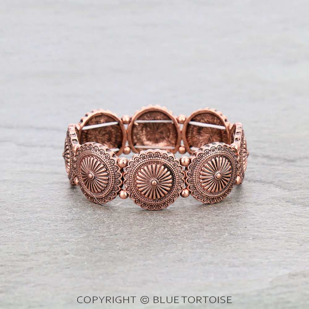 Western Concho Design Stretch Bracelet