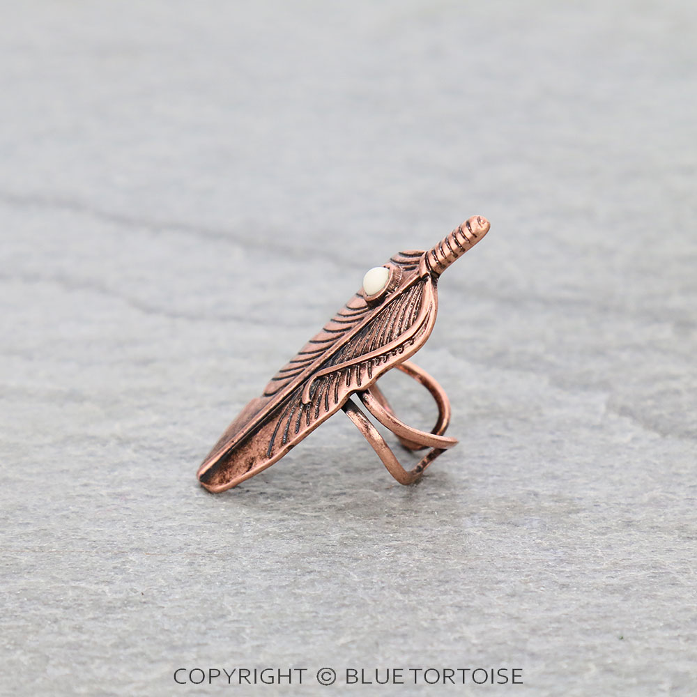 Western Feather Cuff Ring - Image 2