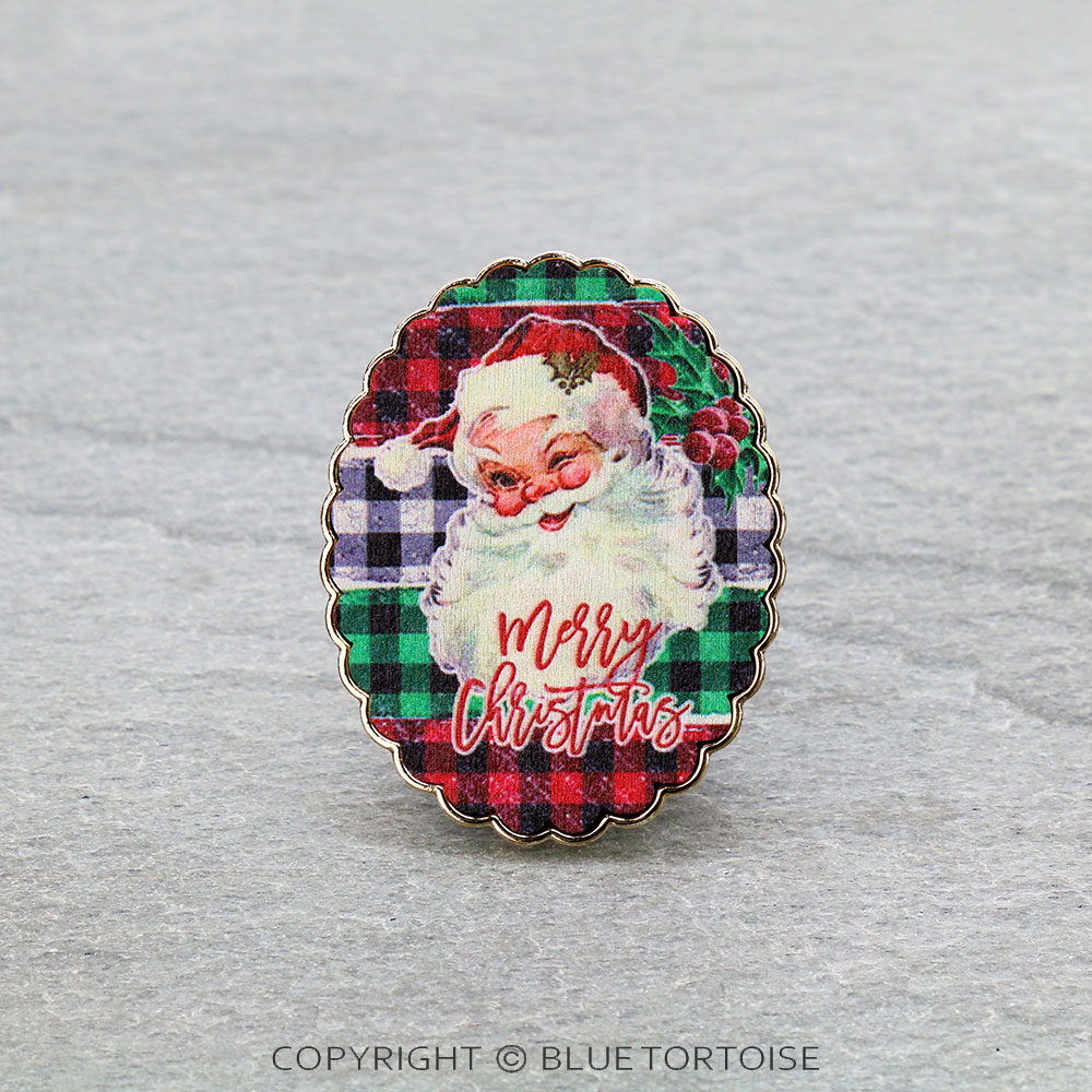 Wood Santa Face Phone Grip & Stand