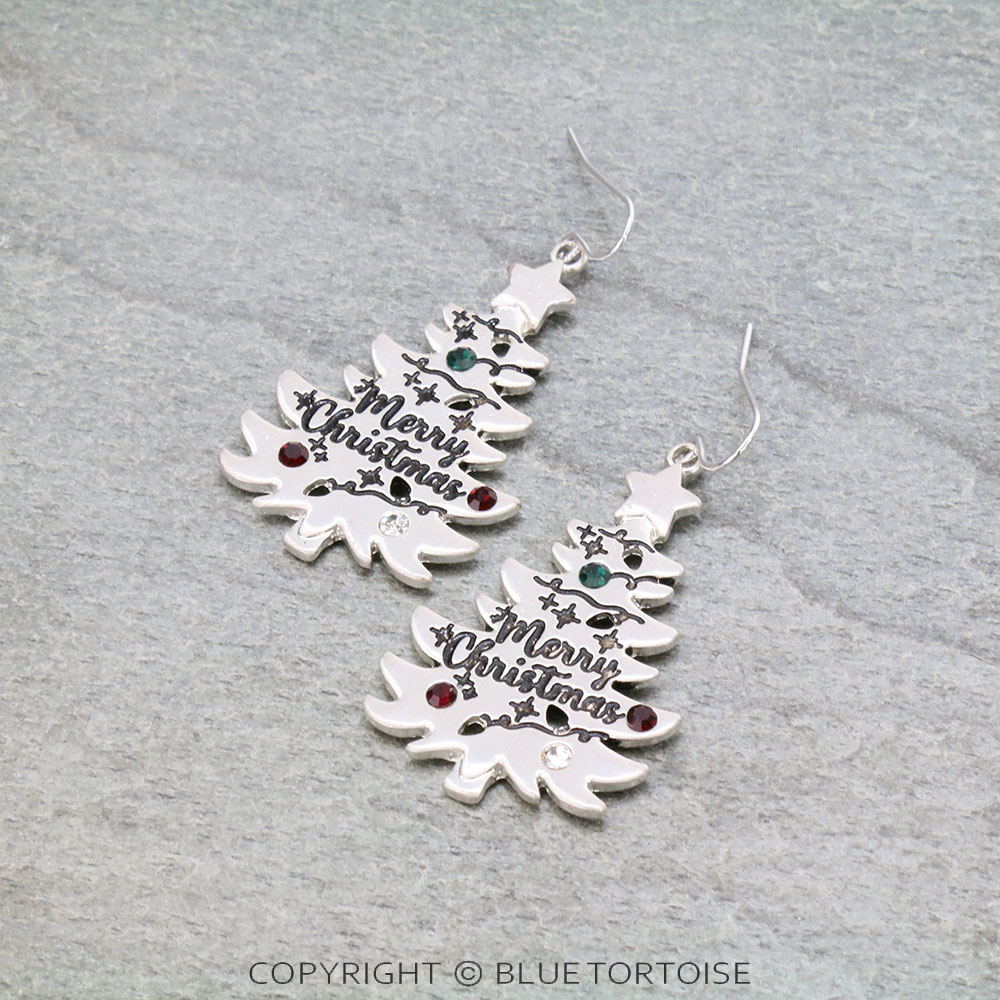 Christmas Tree Dangle Earrings