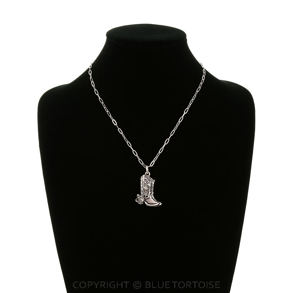 Western Cowboy Boots Necklace - Image 2