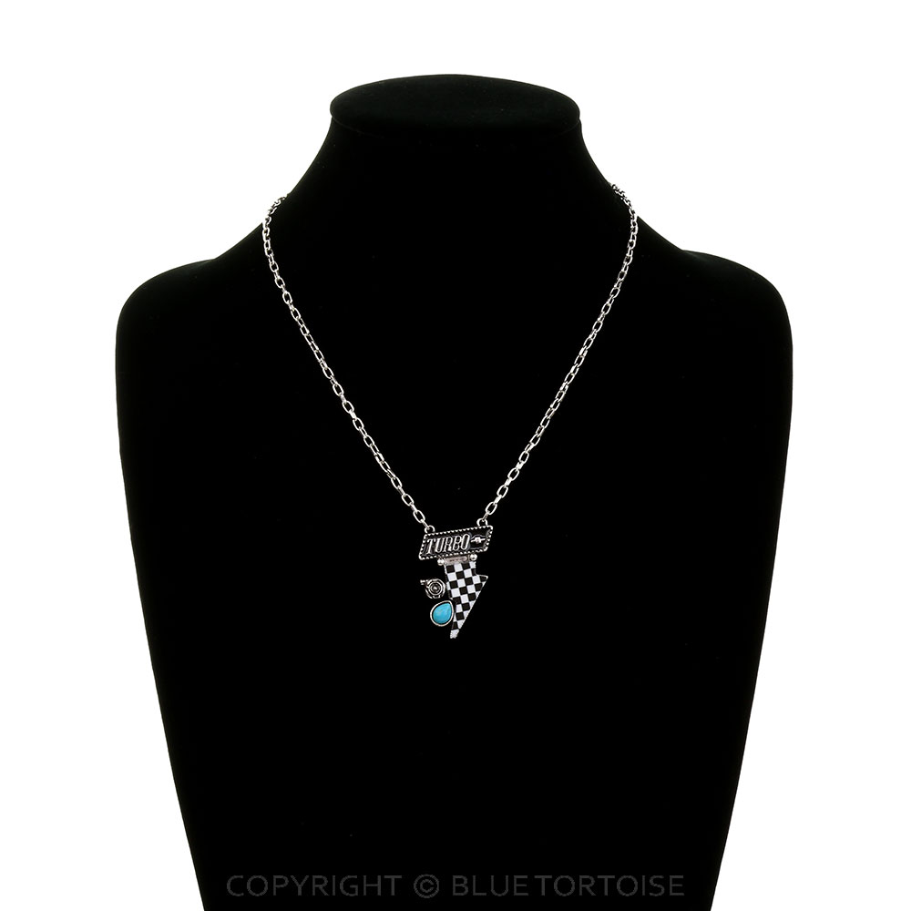 Turbo Checkered Thunder Necklace - Image 2