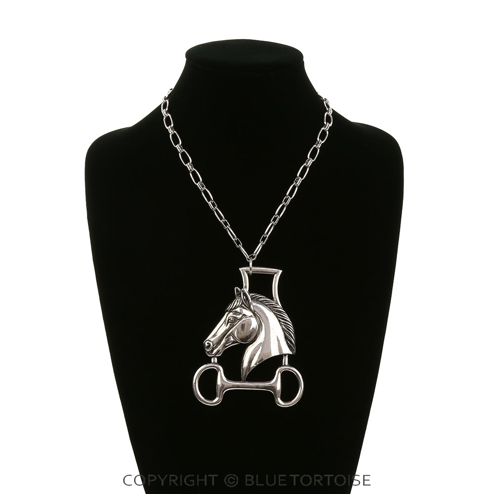 Western Horsehead Horsebit Pendant Necklace - Image 2