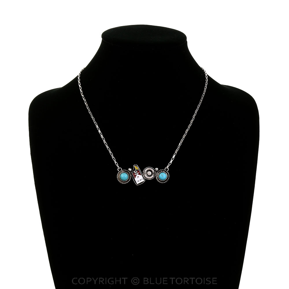 Western Cigarette & Ashtray Bar Necklace - Image 2