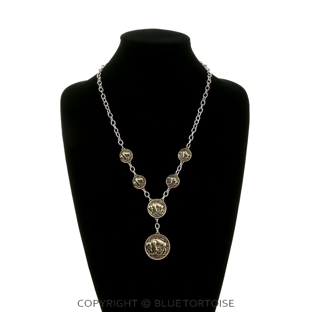 Western Buffalo Coin Necklace - Image 2