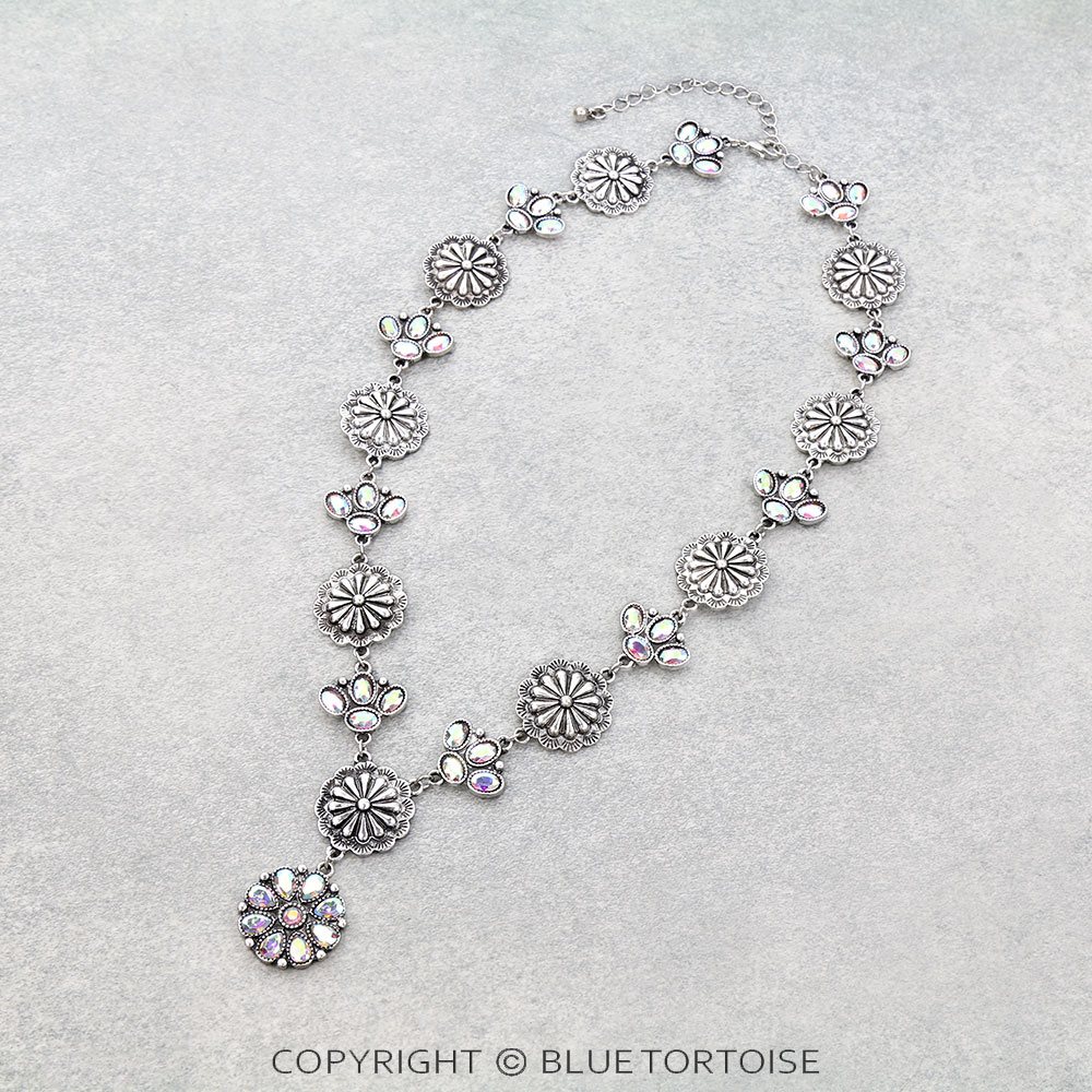Western Concho & Cluster Necklace
