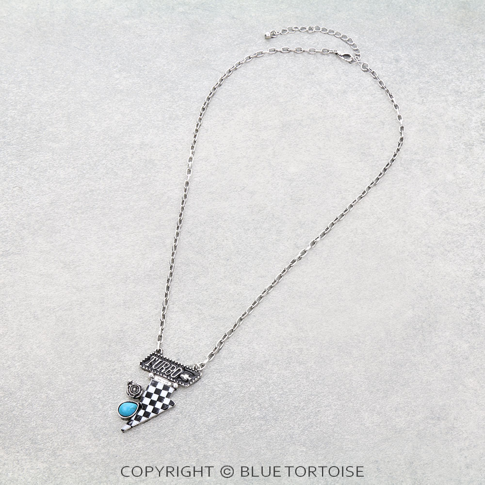 Turbo Checkered Thunder Necklace