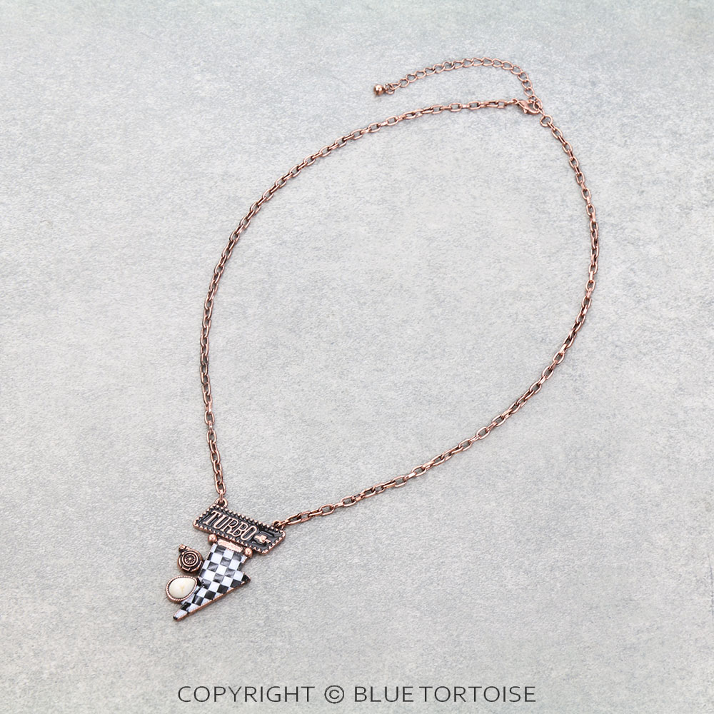 Turbo Checkered Thunder Necklace