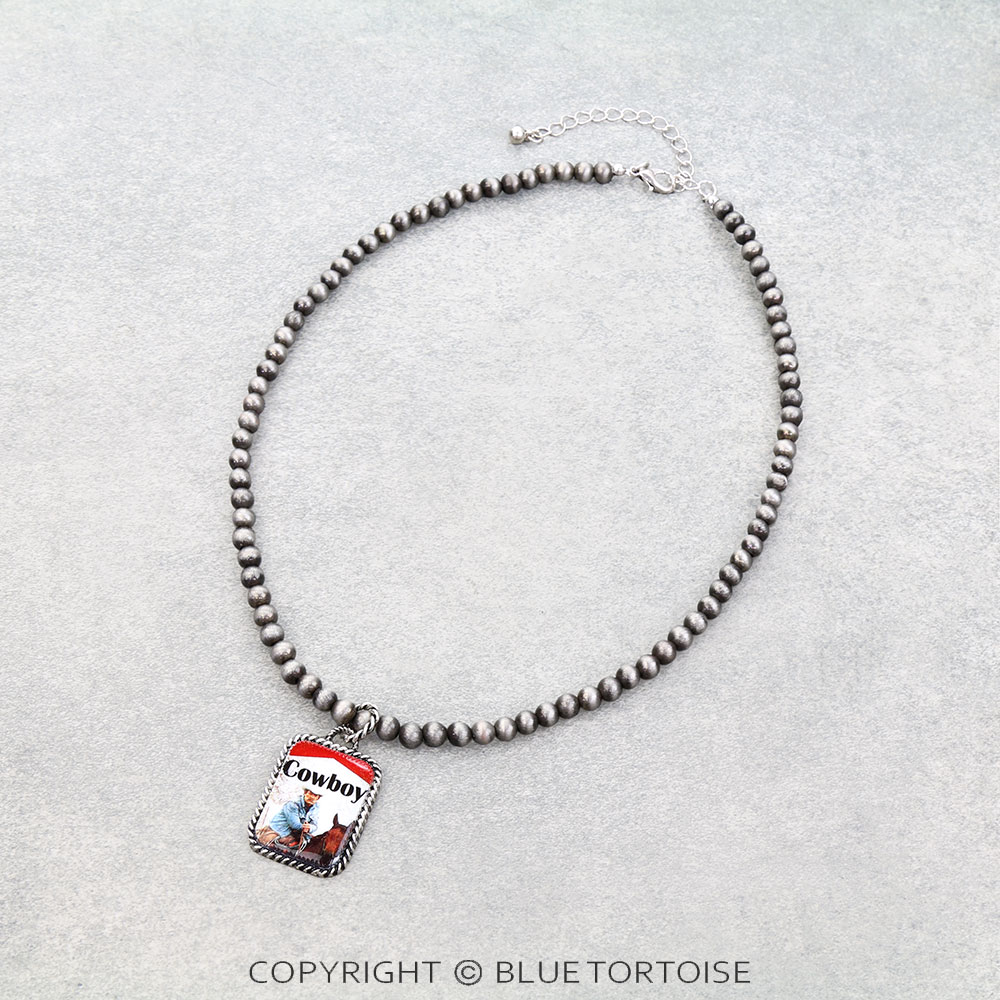 Western Cigarette Cowboy Necklace