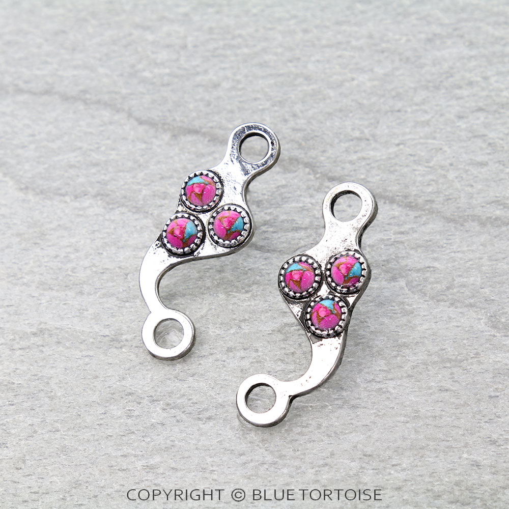 Western Horse Bit Stone Stud Earrings