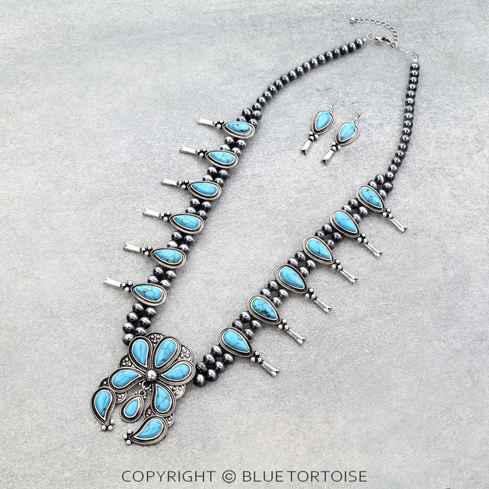 Western Squash Blossom Necklace Set