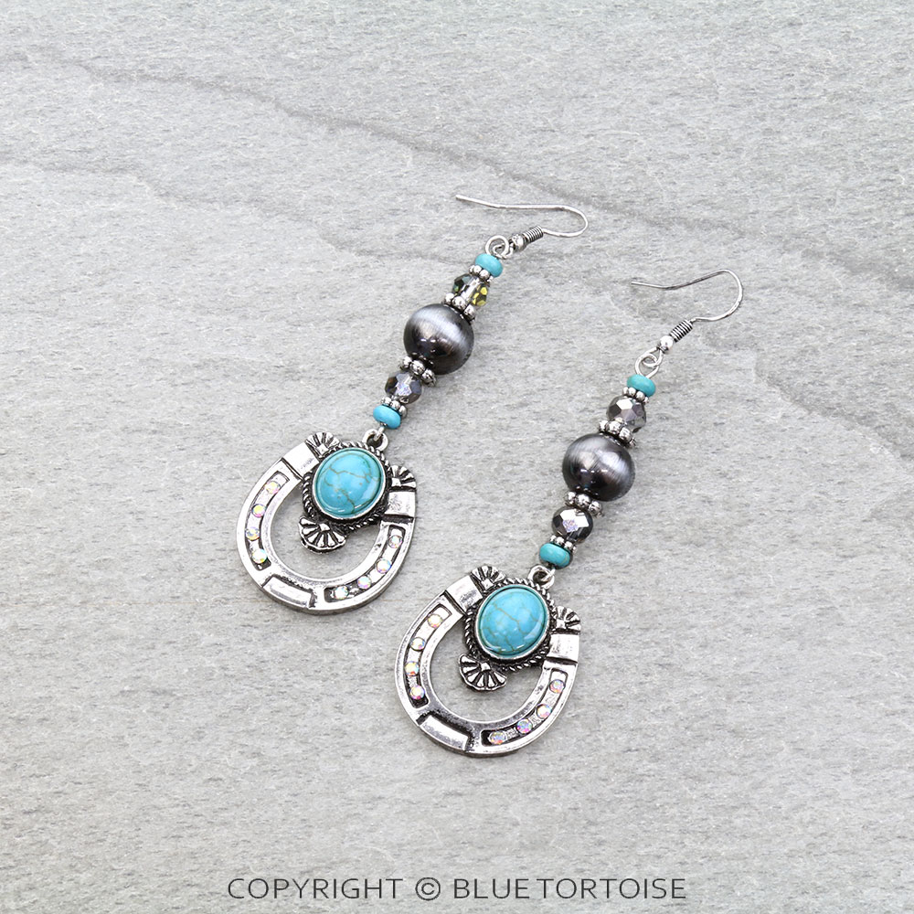 Western Horseshoe Dangle Earrings