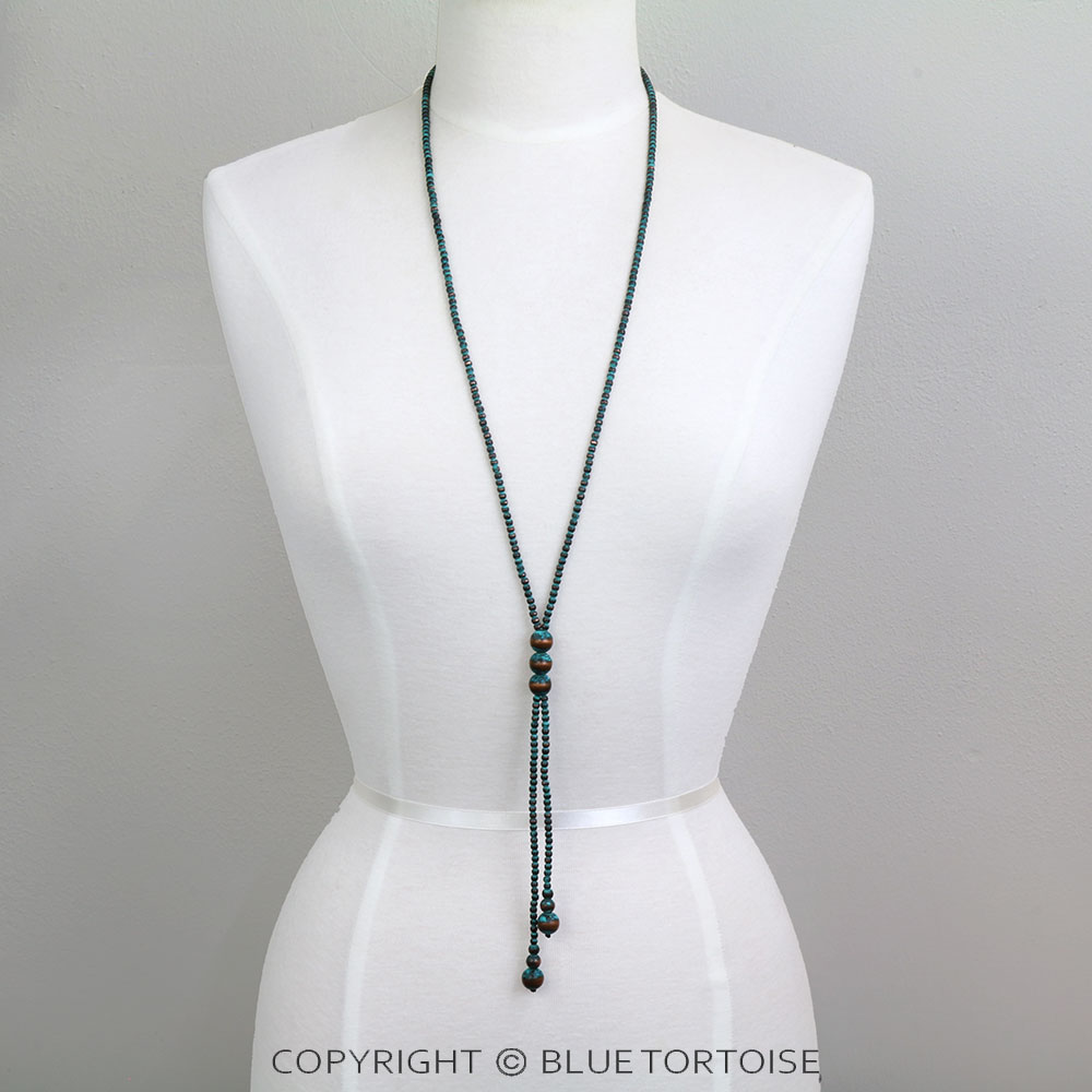 Navajo Style Pearl Long Necklace - Image 2