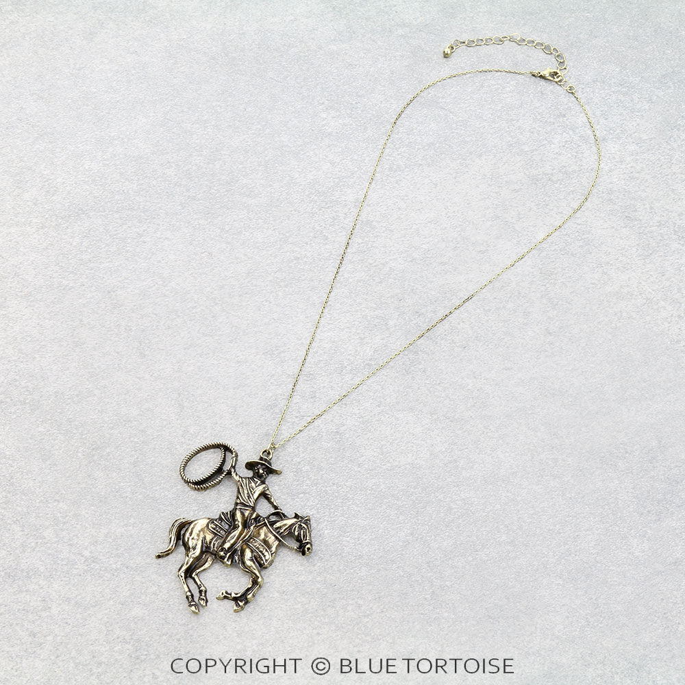 Western Rodeo Pendant Necklace