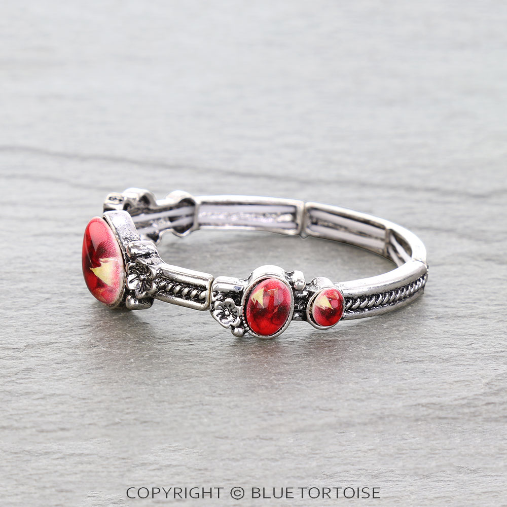 Western Flower TXR Stone Stretch Bracelet - Image 2