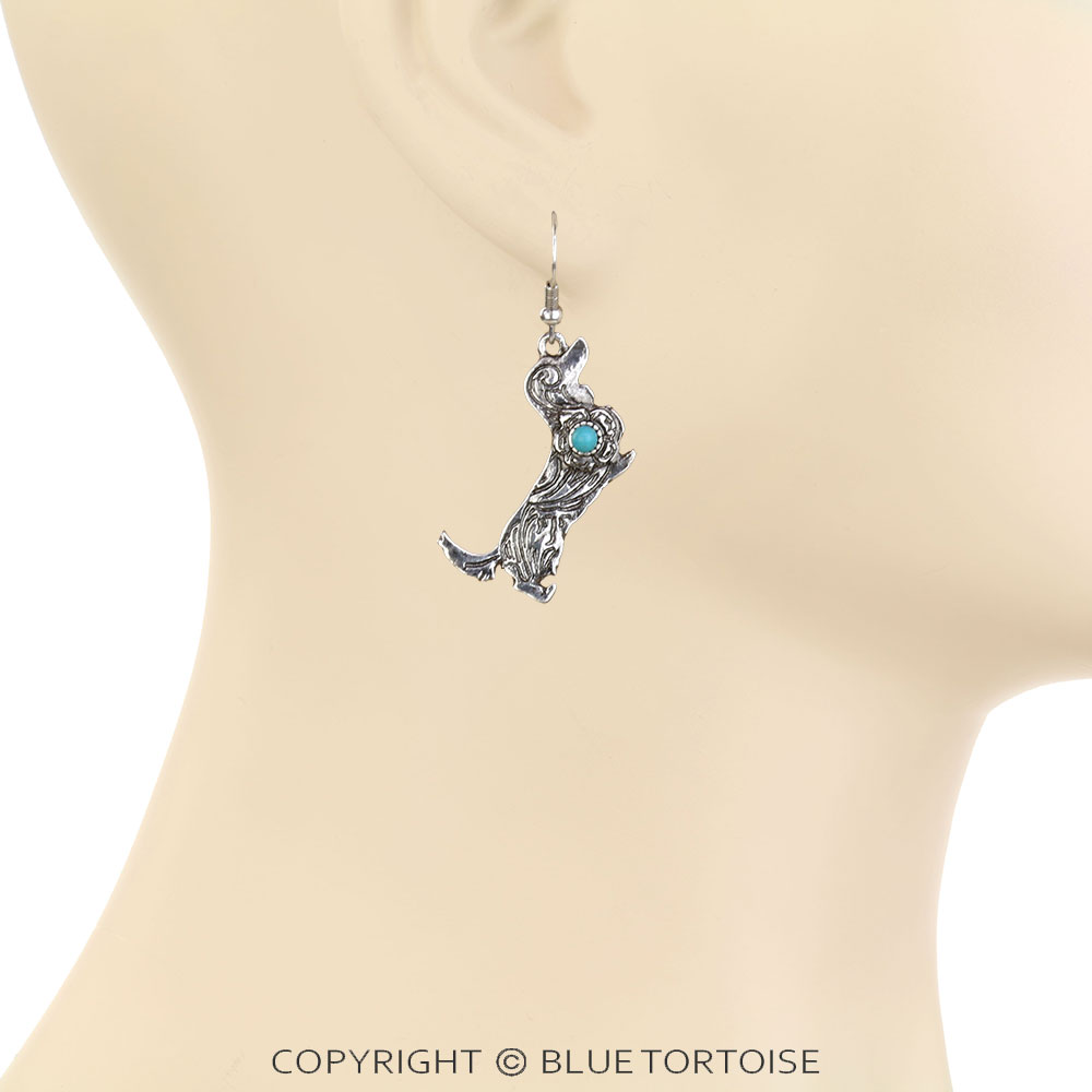 Filigree Dachshund Dangle Earrings - Image 2