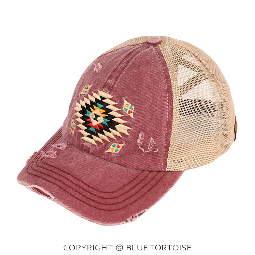 C.C Aztec Patch Pony Cap