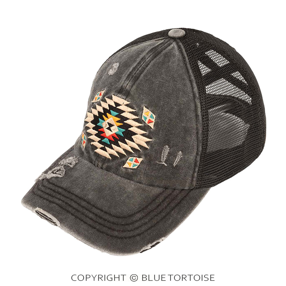 C.C Aztec Patch Pony Cap